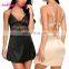 Silky Black Cut Out Back Sexy Women Babydoll Plus Size Lingerie