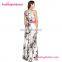 Stylish Hanging Neck Design Sexy Bandage Dress Floral Maxi Women Summer Dress For Sleeveless