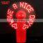 Color Body Color Led Flashing Your Customized Message Hand-held Led Mini Programe Fan Made In China