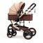 Factory Wholesale High-End New style and Luxury Aluminum Alloy Baby Stroller,Can Sit and Lie Baby Pram,