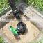 Garden irrigation tool, external thread intake valve plunger