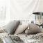 Solid color knit square  cushion cover  tassel pillowcase