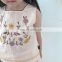 Summer girls tops children's style cotton embroidery tops