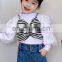 2020 Fashion Fall Kids Girl Puff Sleeves Solid Shirt Cute Stylish Top Bottoming Shirt