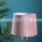 Factory wholesale living room lighting custom luxury metal bedside lamps with pink lampshade