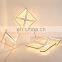 modern antique industrial rectangular acrylic chandelier for living room