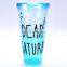 double wall beautiful plastic water bottle with straw 450ml