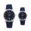 Stainless Steel Man Watches Lady Water Resistance Genuine Leather Quartz Watch
