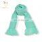 Pure Silk Winter Scarf Women Knit Cashmere Round