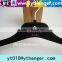 YY0525 high end black velvet t shirts hanger thin velvet plastic hanger with notched                        
                                                                                Supplier's Choice