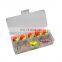 Good Quality Mixed Size Ball Sea floats for fishing Orange red Float kits Snap Box Fishing Accessories 0.5 0.8 1.0 1.5 2.0
