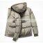 Windproof Men Regular Black Woolen Plus Size Cotton Hooded Full Cotton Zipper Men's Jackets