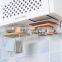 Multi-function Kitchen Supplies Storage Punch-free Wall-mounted Cutting Board Towel Metal Rack Organizer