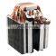 4Pin CPU Cooler 1155 1156 AVC Pure Copper 6 Heat Pipe Single Cooling Fan Support In-tel AMD