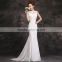 C71564A new fashion lady white lace wedding dresses woman long tail slimming shape wedding dress