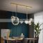 Mininalist LED Pendant Light Decor Circle Crystal Hanging Lamp For Living Room Hotel Dinner Room Led Chandelier