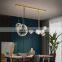 Modern Minimalist Ceiling Hanging Lamp For Dinner Room Restaurant LED Chandelier Italian Bar Table Crystal LED Pendant Light