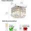 modern fancy crystal drop home bedroom kitchen chrome decorative ceiling light