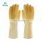 Yellow Color Custom Waterproof Oilproof Latex Household Dish Washing Long Sleeve Rubber Work Safety Gloves