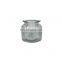 New Design Wholesale Stripe Modern Wedding Decorative Tabletop Creative Small Round Clear Grey Glass Pot Flower Vase Home Decor