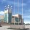 Outdoor stainless steel flagpole school cone electric hand shake