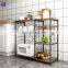 Square Small Mobil Kitchen Trolley Without Handle