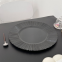 Black Plastic Round Charger Plates Dinnerware Dishes Plates For Wedding Decoration