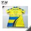 Hot sale full sublimation printed rugby jersey green and yellow