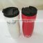 double wall stainless steel vacuum tumbler thermo cup coffee mug with rubber sleeve
