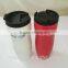 double wall stainless steel vacuum tumbler thermo cup coffee mug with rubber sleeve