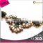 Vintage Design High End Fashion Jerwelry Necklace With Jet Black And White Marquise Stone