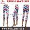 cheap wholesale sublimation printed colorful tight custom womens yoga pants fitness