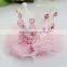 Kids Lace Crystal Girls Princess Hair Accessories Three-dimensional Tiaras Crown