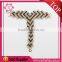 Hot sale rhinestone crystal stainless steel shoelace charm for women's shoe