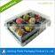 24 pcs disposable Clear wholesale blister plastic macaron cake packaging tray with lids
