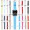 Cheap Colorful PU Leather Watch Band Wrist Strap Bracelet Without Metal Buckle For 38MM Apple Watch MT-3588
