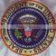 Custom round shape embroidery patch sew on and iron on embroidery patch