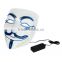 wholesale EL party led mask pvc led facial Halloween mask