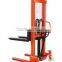 2 ton portable entirety fork hydraulic manual hand lift stacker
