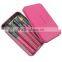 Pink cosmetic aluminum make up case