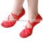 Wholesale 5 Colors Belly Dance Shoes Training Children Ballet foldable Soft Sole Breathable Cotton Ballet Flats Women