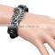 2016 Black Scorpion Leather Bracelet Mens Leather Bracelet Wholesale