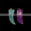 Golden Electroformed Edge Dyed Colors Pepper Agate Druzy Crystals Necklace--OEM Welcome