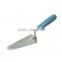 20cm Bricklaying trowel with silver blue wooden handle, stainless steel blade