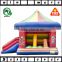 hot sale custom inflatable air trampline bed with slide for kids play, inflatable tiny house for sale