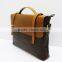 High quality custom fashion men's real leather business messenger laptop bag