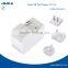 Popular multiple wall charger mobile phone charger with interchangeable plugs US, UK, EU and AU