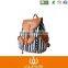 Your Gallery Women's Faux Leather and Canvas Tribal Stripe Print Canvas Backpack