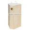 Made in china pine personalized pine unifinished column wooden wine gift box with rope
