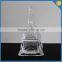 Machine Pressed Eiffel Tower Design Glass Crystal Jars For Candy